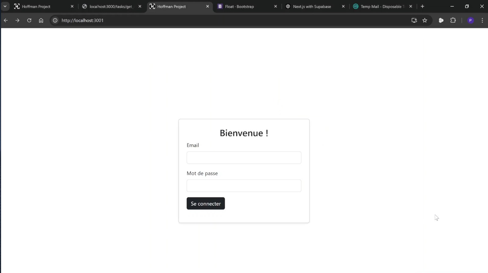 task inteface dashboard
