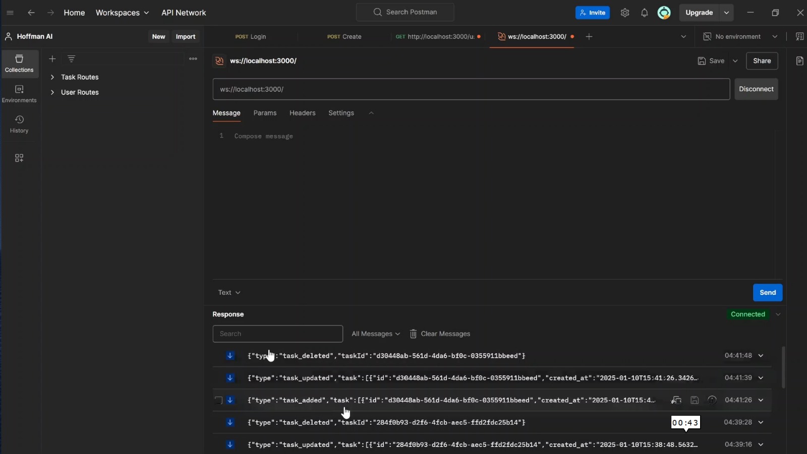 task inteface dashboard