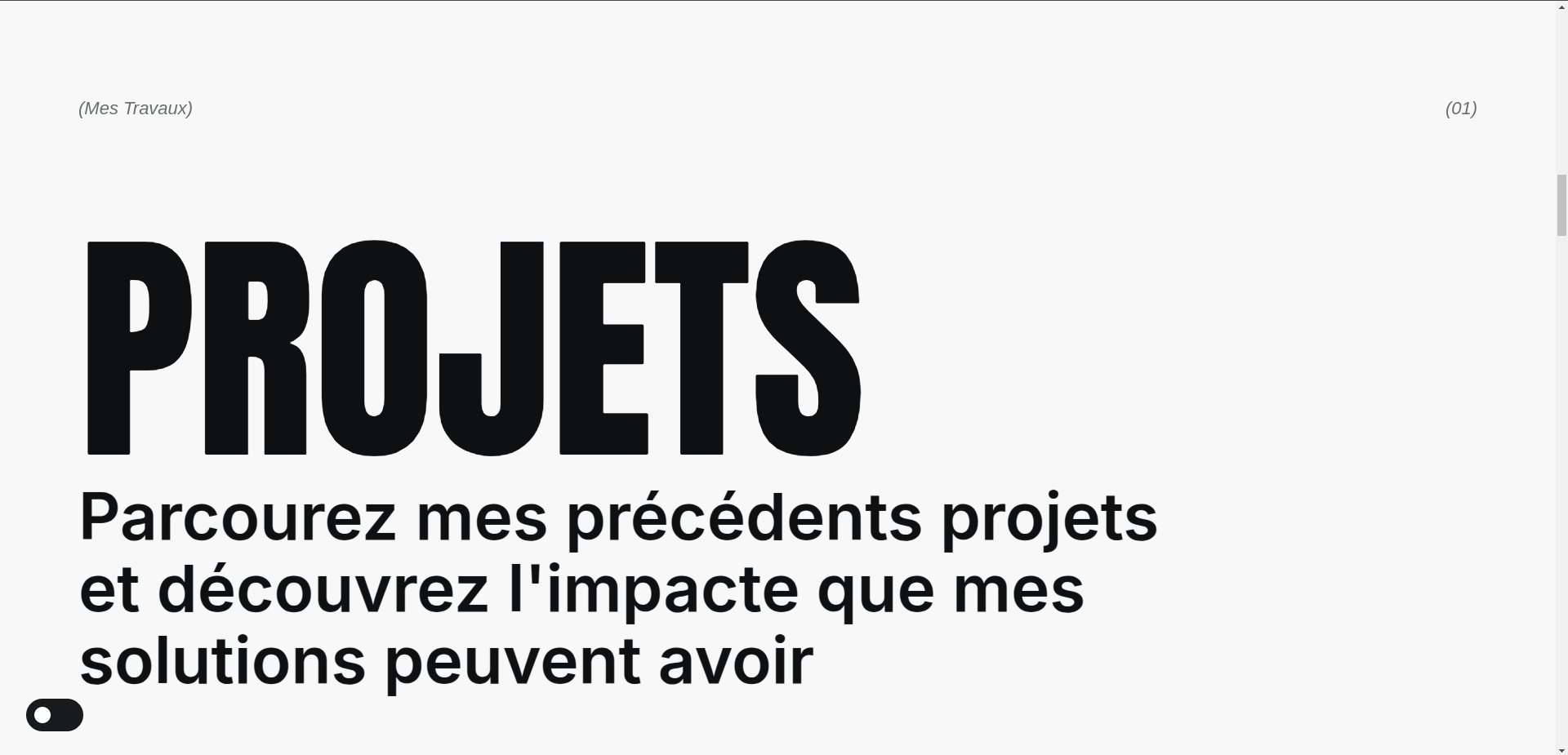 screenshot of my current freelancing (SEO, web design, fullstack dev) portfolio website