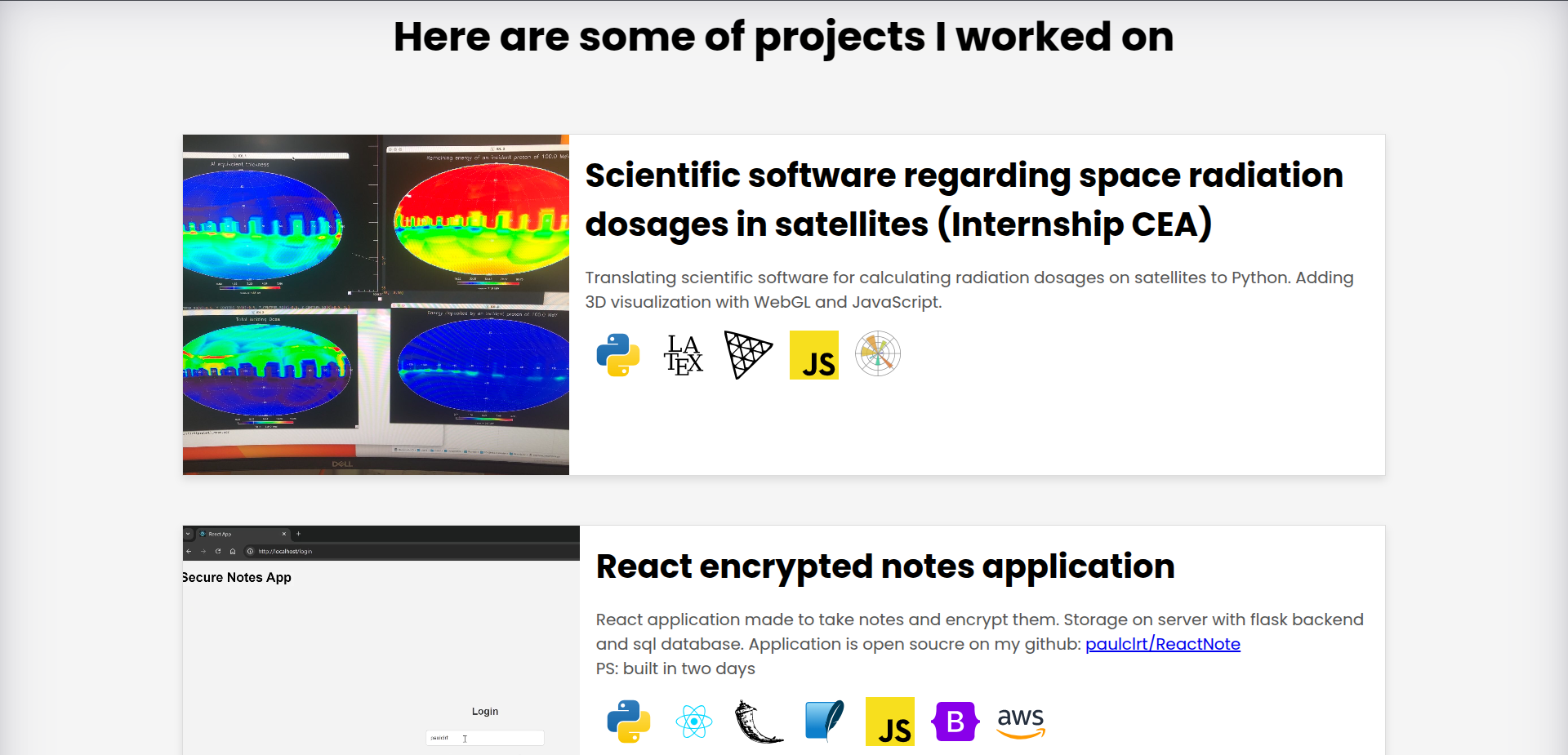 my previous portfolio for html css and web design